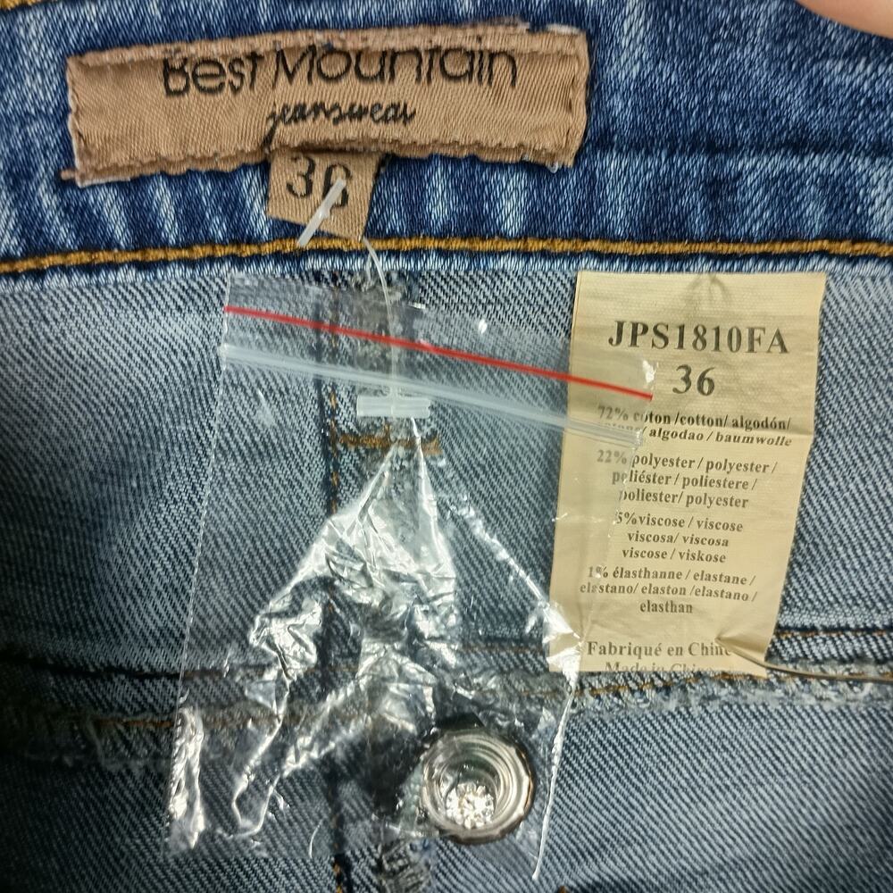 Best Mountain Denim Skirt Women Size L Blue Button Front Western Cowgirl Ranch - Picture 2 of 9